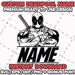 Deadpool SVG Bundle: Cricut & Laser Cut Files + Font (Digital Download)