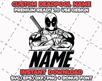 Deadpool SVG Bundle: Cricut & Laser Cut Dateien + Schrift (Digitaler Download)