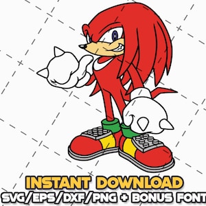 SONIC HEDGEHOG BUNDLE + Font Svg Png Eps Dxf Cricut Cameo Print Lazer Engrave File for Diy Crafts Birthdays Shirt Digital Download Cut Files