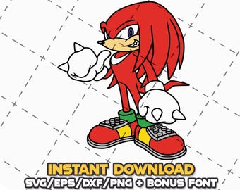 Sonic Hedgehog SVG Bundle: Cricut, Cameo Cut Files + Font (Digital Download)