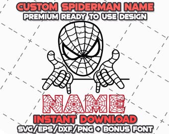 Spiderman SVG Bundle: Cricut & Laser Cut Files + Font (Digital Download)