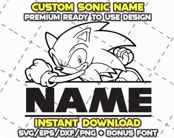 Sonic Hedgehog SVG Bundle: DIY Crafts, Cricut/Cameo Cut Files (Digital Download)