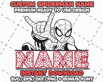 Spiderman SVG Bundle: Cricut Ready Files + Font (Digital Download)