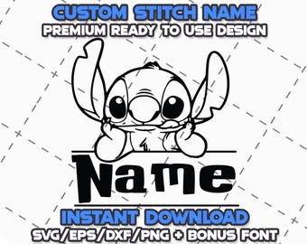 Stitch Outline SVG Bundle: Cricut, Lazer Cut File (Digital Download)