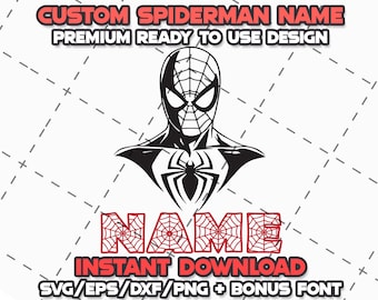 Spiderman SVG Bundle: Cricut Ready Files + Font (Digital Download)