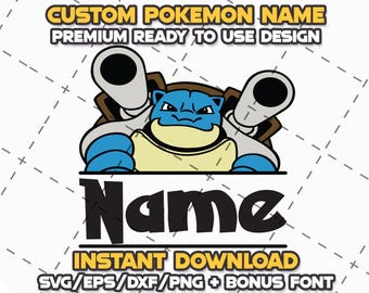 Cartoon Monster Svg, Png, Eps, Dxf, Font Bundle, Custom Name, Birthday, Cute Characters