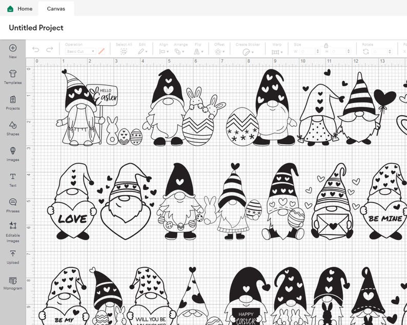 GNOME SVG BUNDLE + Font | Svg, Png, Eps, Dxf Files | Cricut, Laser Cut ...