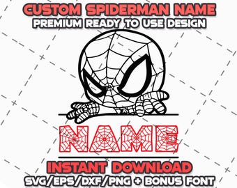 Spiderman SVG Bundle + Font: Cricut, Laser Cut Files (Digital Download)
