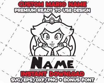 Super Mario Schrift SVG-Bundle: Cricut Cut Dateien (Digitaler Download)