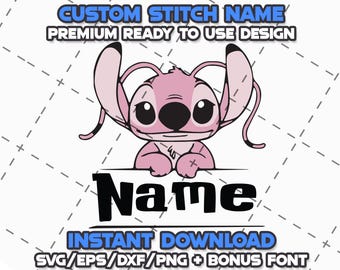 Stitch Outline SVG Bundle: Lilo & Stitch DIY Crafts (Digital Download)