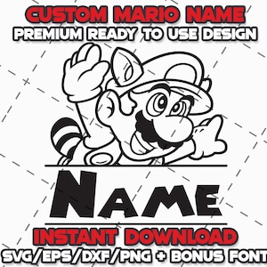 Super Mario Font SVG Bundle: Cricut, Cameo, Lazer Cut Files (Digital Download)