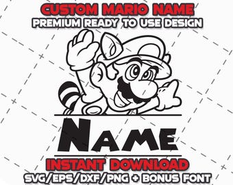 Super Mario Schrift SVG Bundle: Cricut, Cameo, Lazer Cut Files (Digitaler Download)