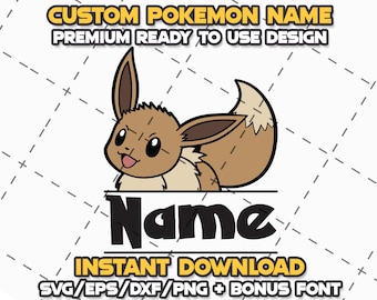 Cartoon Monster Svg, Png, Eps, Dxf, Font Bundle, Custom Name, Birthday, Cute Characters
