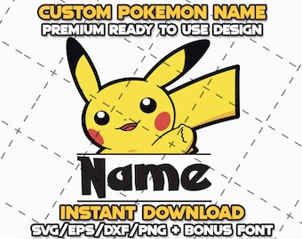 Cartoon Monster Svg, Png, Eps, Dxf, Font Bundle, Custom Name, Birthday, Cute Characters