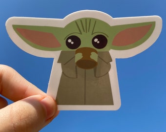 Baby Yoda Sticker Etsy Baby Yoda Sticker Etsy
