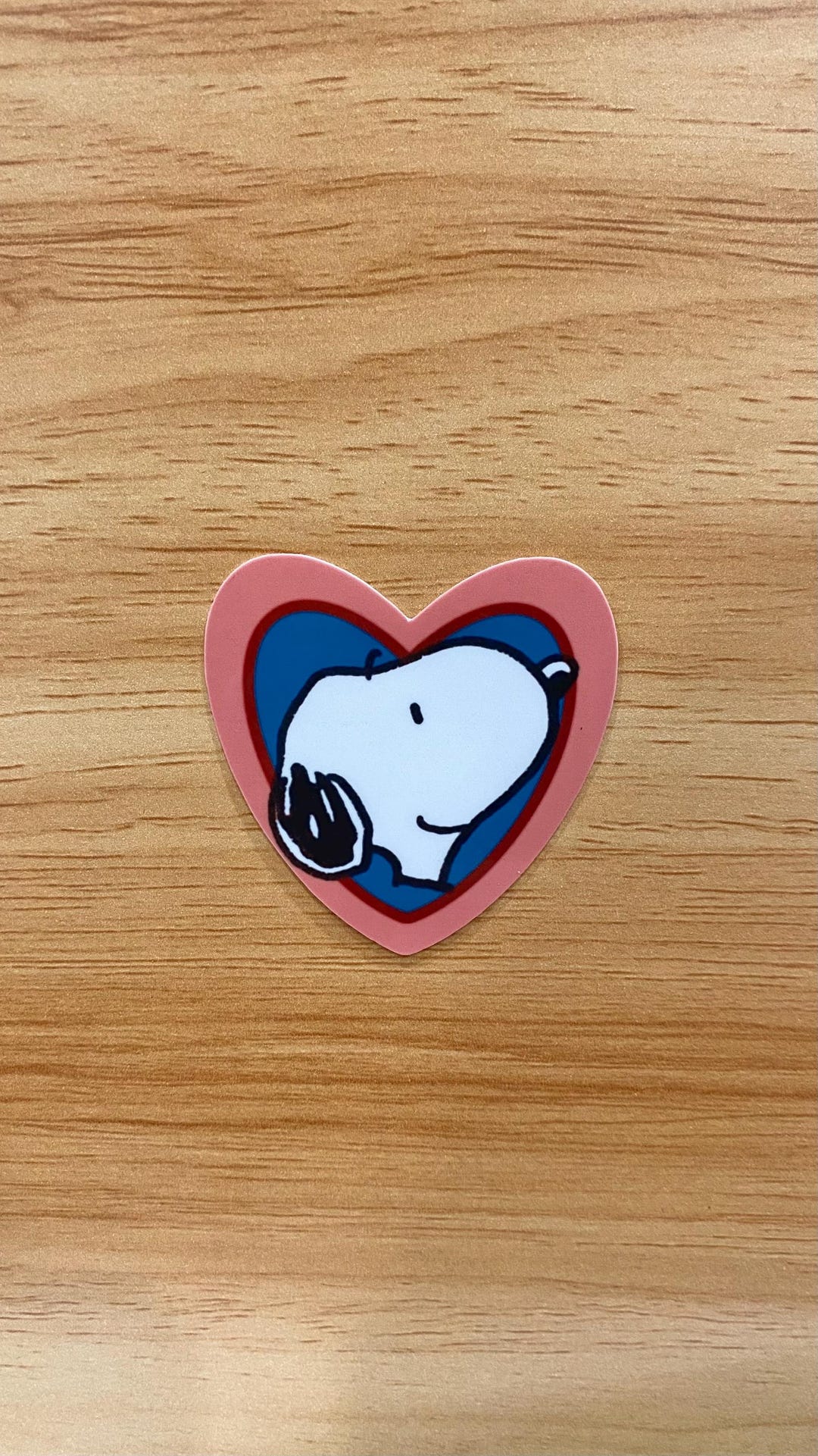 Snoopy Heart Matt White & Glossy Blue