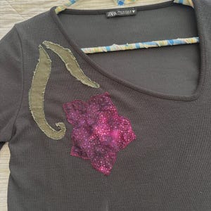 Fuscia Flower Patchwork Longsleeve