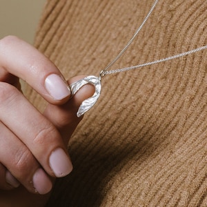 Sycamore Necklace - Hallmarked Recycled Solid Sterling Silver Pendant Necklace - Sycamore Seed Pod Charm - Handmade UK
