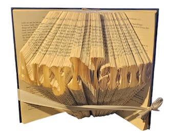 Personalised name book fold