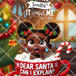 Querido Papai Noel, posso explicar -2 arquivos digitais PNG- Cartões de felicitações de roupas Tumbler