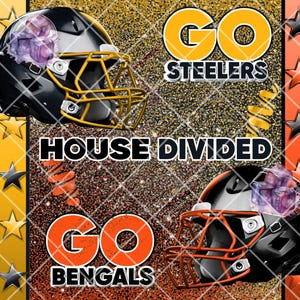 House Divided in Football, alleen png-bestand - Steelers vs Bengals - beschikbaar voor ELK TEAM
