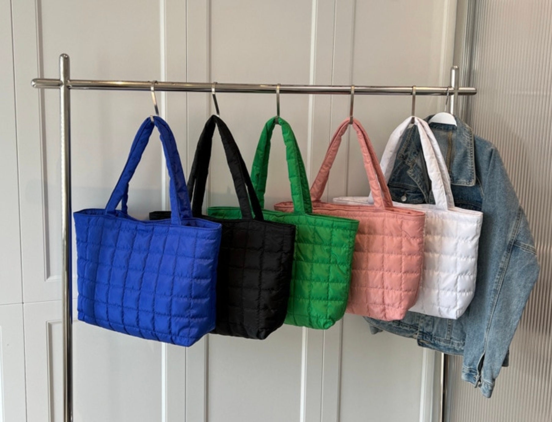 CoCopeaunt Ladys Stylish Big Shopping Bag Soft Leather Tote Bag Simple All  Match Handbags Women Ribbon Decoration Shoulder Bag 