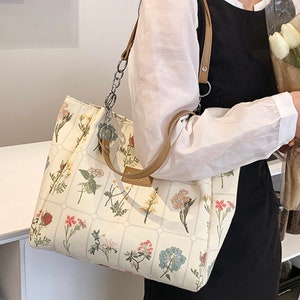 Pattern Type Floral Flowers Tote Shoulder Bags High Capacity - Etsy