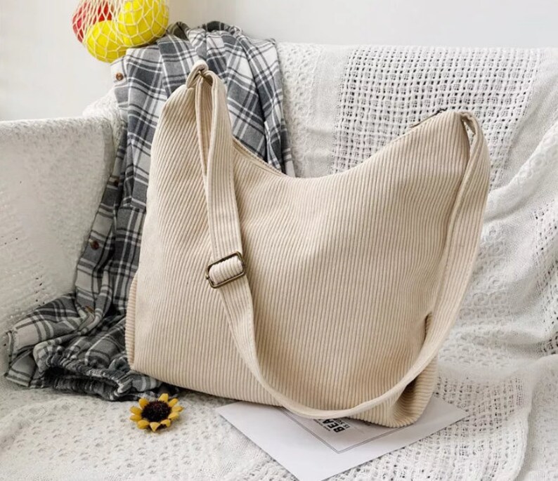 Crossbody and Shoulder Purse Corduroy Bag Etsy