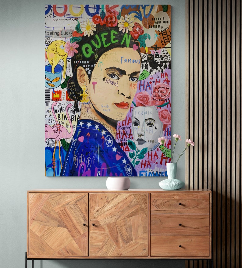 Frida Khalo Large Graffiti Style Wall Art Urban Painting on Etsy