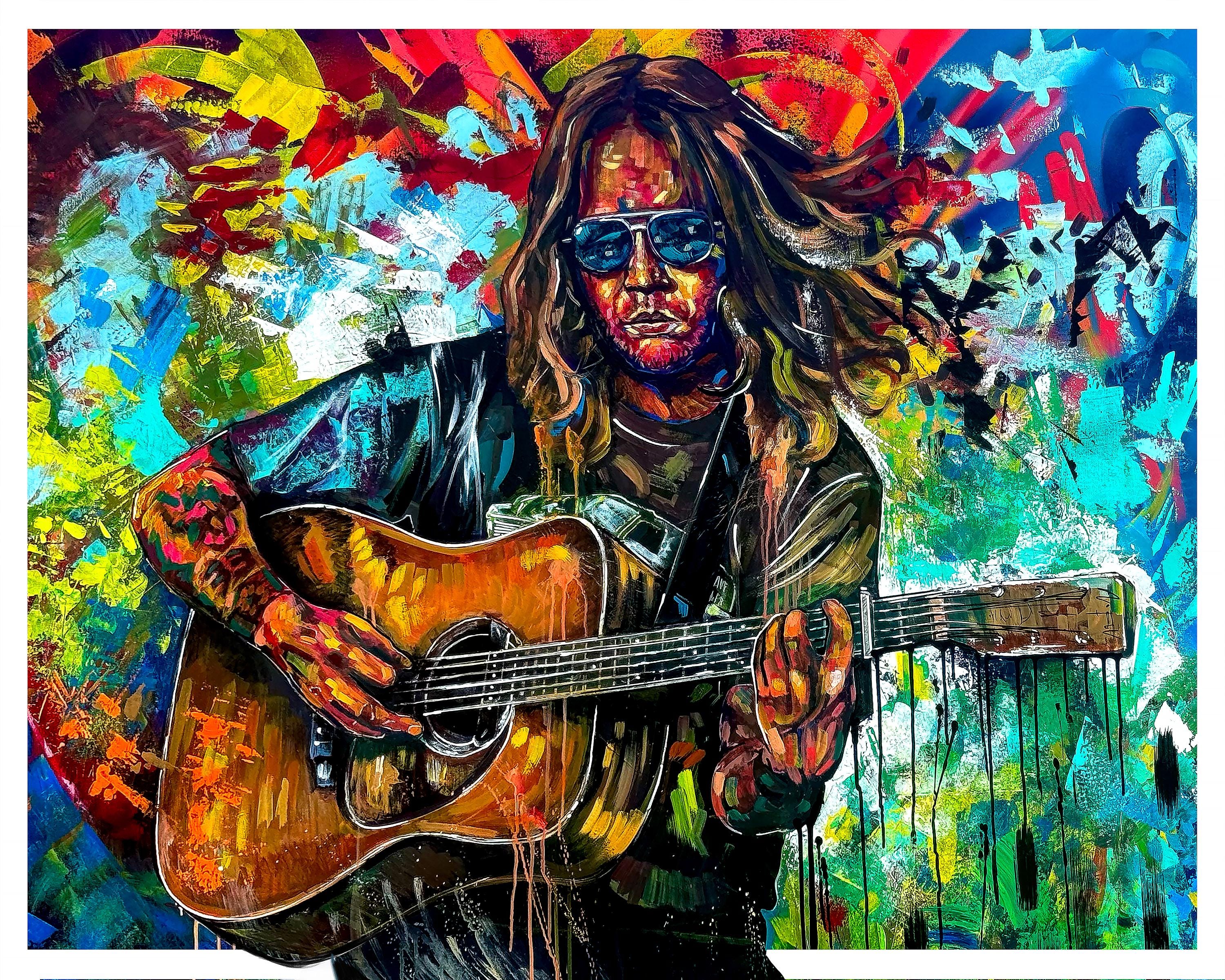 Stampa Su Tela Billy Strings Rock 30x50cm – Poster Senza Cornice Per Soggiorno E Camera, Design Giclée UV Resistente