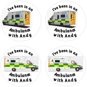 Personalised Scottish Ambulance Stickers - Paramedic Bravery Award - Custom SAS Ambulance Crew Gift - Student Paramedic Reward