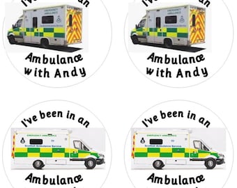 Personalised Scottish Ambulance Stickers - Paramedic Bravery Award - Custom SAS Ambulance Crew Gift - Student Paramedic Reward