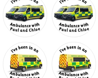 Personalised Paramedic Stickers for Brave Patients - Custom NHS Ambulance Crew Reward - Student Paramedic Placement Gift - EMT Labels