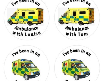 Personalised Ambulance Stickers for Brave Patients - Custom NHS Paramedics Reward stickers - Student Paramedic Placement Gift - EMT Labels