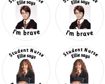 Personalised Harry Potter Stickers for Brave Patients, Pediatric Nurse Gift, Student Paramedic Reward, Custom Doctor Stickers