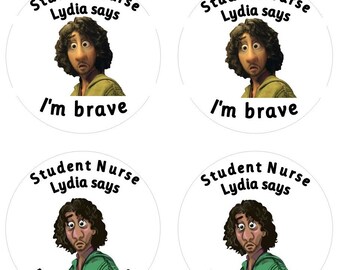 Personalised Encanto Stickers for Brave Patients, Pediatric Nurse Gift, Student Paramedic Reward, Custom Doctor Stickers