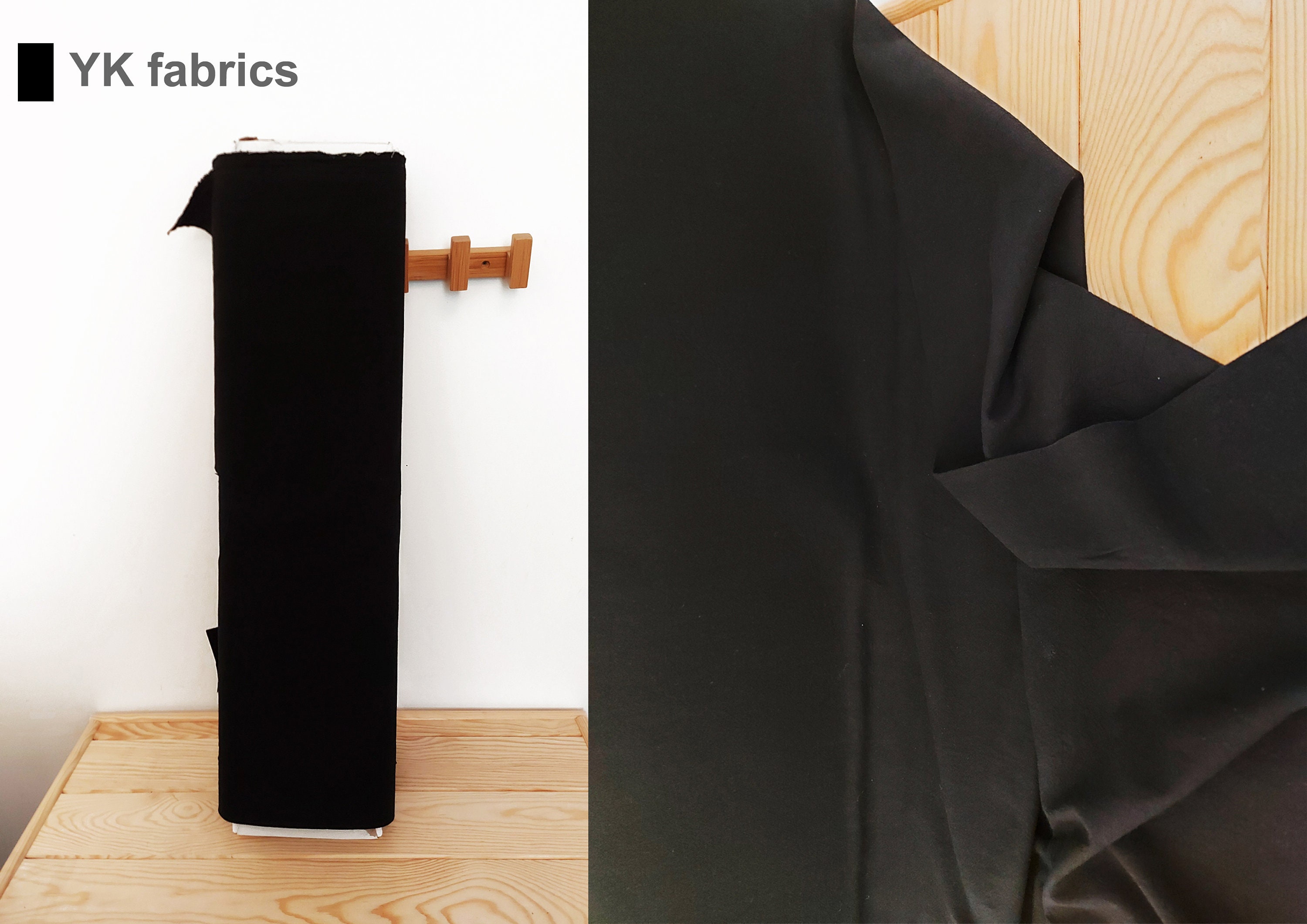 Black Cotton washed fabric Fine soft quality 100 washed Etsy