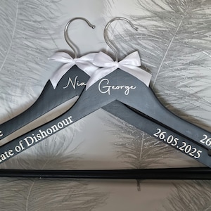 Wedding coat hangers White hangers Personalised Bridesmaid gift Gifts for Bride Wedding Gifts for her Bridesmaid gift image 10