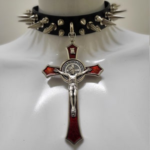 Small but Fierce, (Red) Crucifix Collar