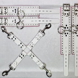 Industrial Strength 4 Point Hogtie Set (AngelPussy White and Pink Variant)