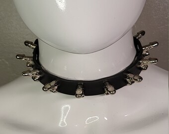 Black Leather, Penis Spikes Collar