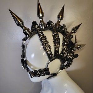 The Unnameable, Giant Spiked Mohawk Leather Headpiece