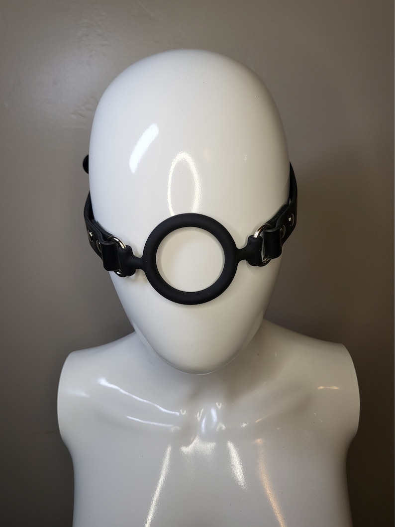 Soft Silicone Ring Gag, Leather Strap 
