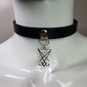 Occult Collar, Sigil of Lucifer, Pentagram, Sulphur Cross, Chaos Magick Pentagram