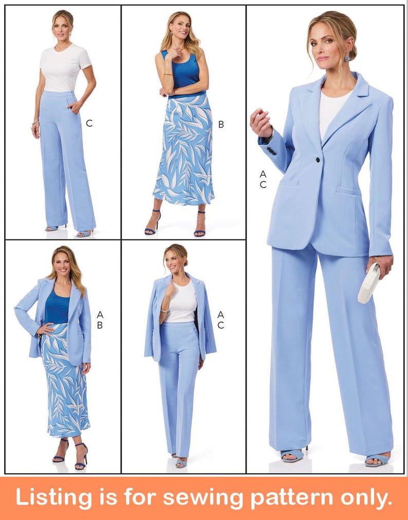 SUIT SEWING PATTERN | Sew Womens Clothes Clothing | Suit Jacket Blazer ...