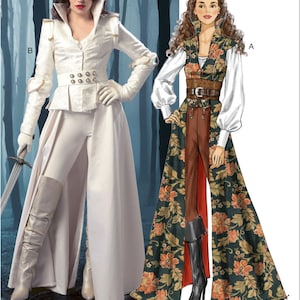 COSTUME SEWING PATTERN | Sew Women Halloween Carnival Outfit | Coat Jacket Urban Fantasy Steampunk | Size 6 8 10 12 14 16 18 20 22 Plus 6819