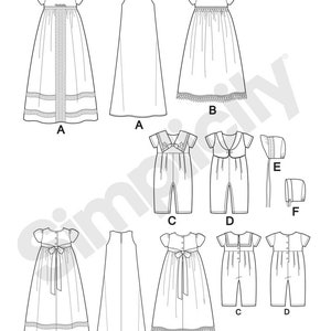 CHRISTENING SEWING PATTERN make Baby Girl Boy Clothes Infant Clothing ...