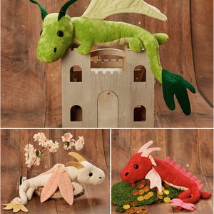 STUFFED ANIMAL Sewing PATTERN | Sew Dragon Soft Plush Toy | Wings Winged Magic Wizard l Boys Girls Baby Toddler Handmade Gift Idea | 9363