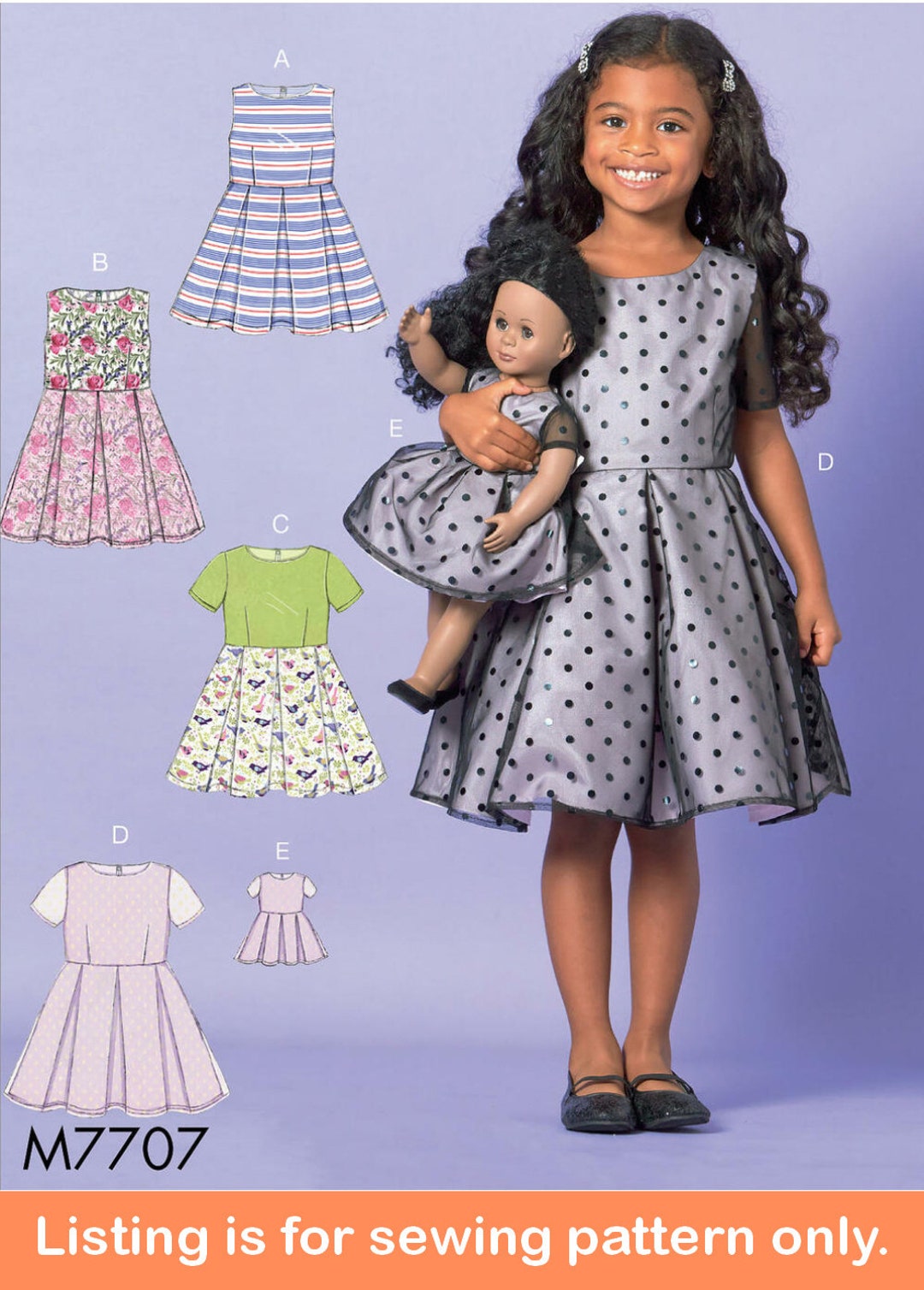 DRESS SEWING PATTERN | Make Matching Girls 18 Inch Doll Clothes | Kids ...