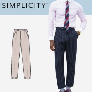 COUTURE PANTALON | Coudre des vêtements pour hommes | Pantalons de costume habillés | Taille 34 36 38 40 42 44 46 48 50 52 Grandes poches 10440